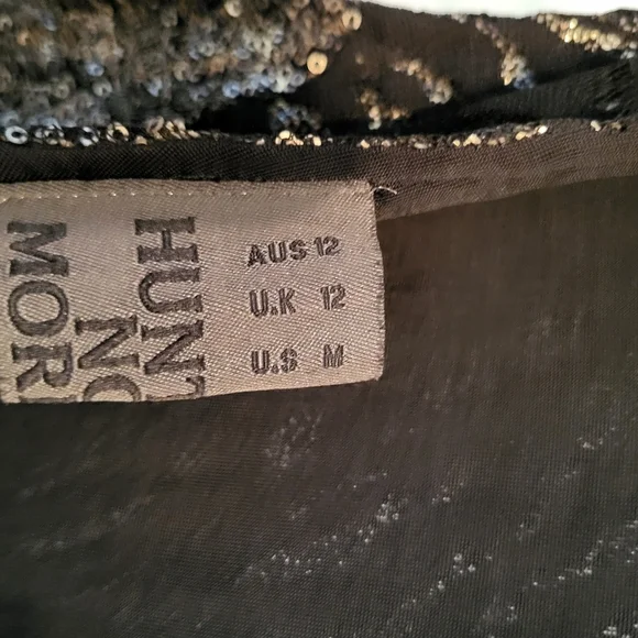 🩷 3/$15 Hunts No More Zebra Sequin Mini Dress, Medium, Like New - Picture 7 of 9